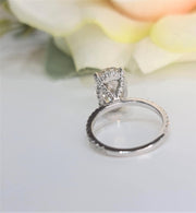 3.0 CT Oval Hidden Halo CVD G/VS1 Diamond Engagement Ring - Barbara Maison 