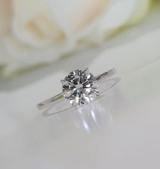 1.20 CT Round Cut Solitaire G/VS1 Lab Grown Diamond Engagement Ring - Barbara Maison 