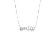 Customized Nameplate Moissanite Diamond Necklace for Women - Barbara Maison 