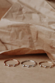 0.1 3 Stones CVD EF/VVS Diamond Wedding Band