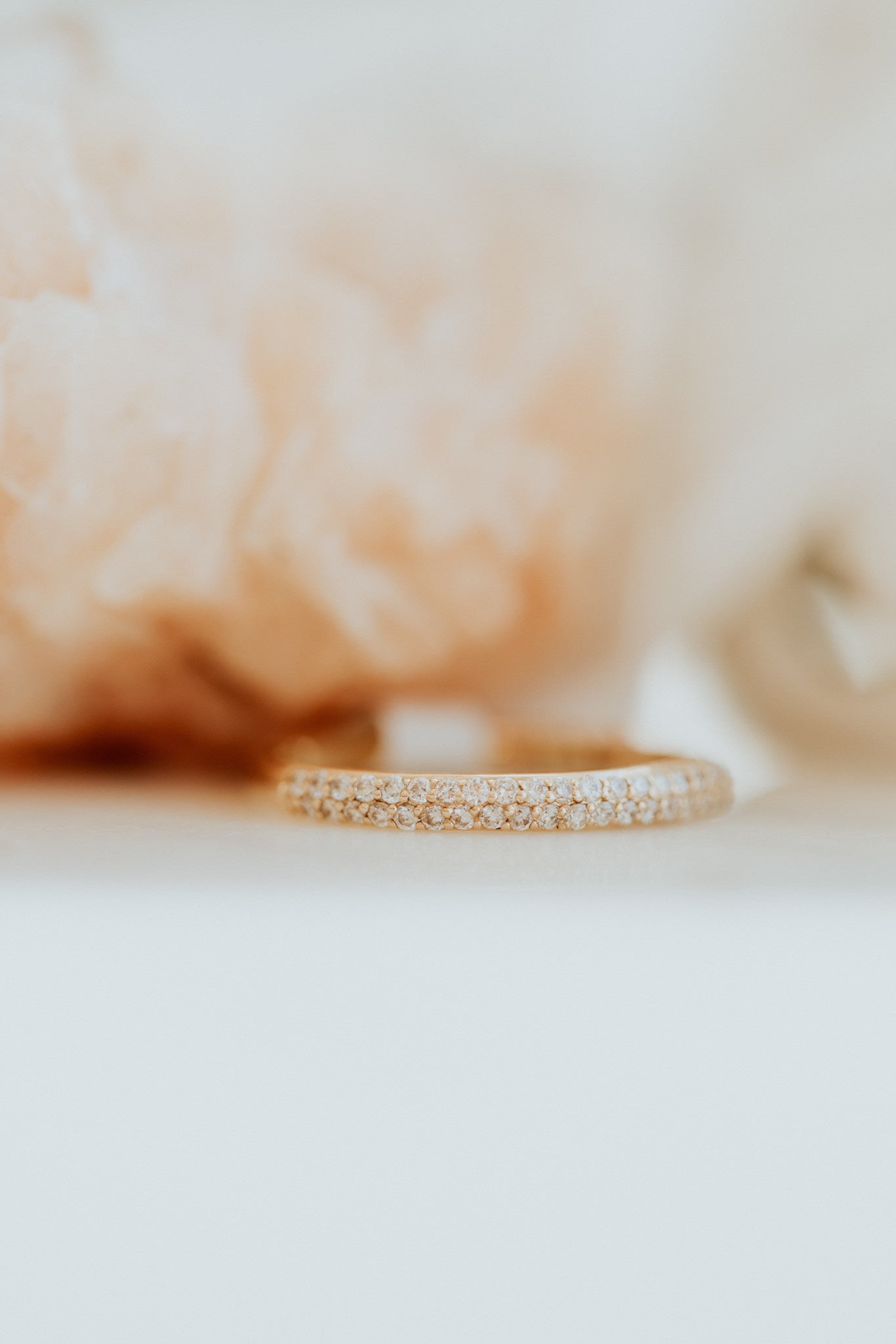 0.26 CT Round Stones Double Row Wedding Band