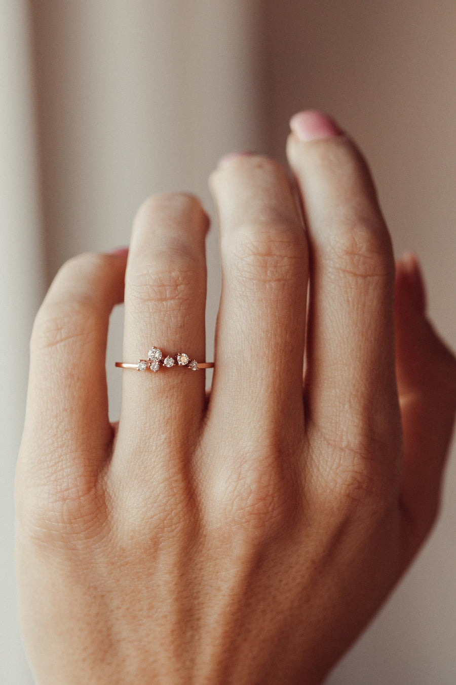 0.22 Cluster CVD EF/VVS Diamond Wedding Band