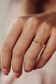 0.1 3 Stones CVD EF/VVS Diamond Wedding Band