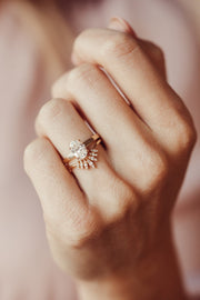 Marquise Swirl CVD EF/VVS Diamond Wedding Band