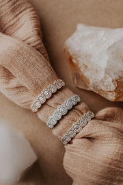 0.52 CT Round 7 Stones Halo Wedding Band