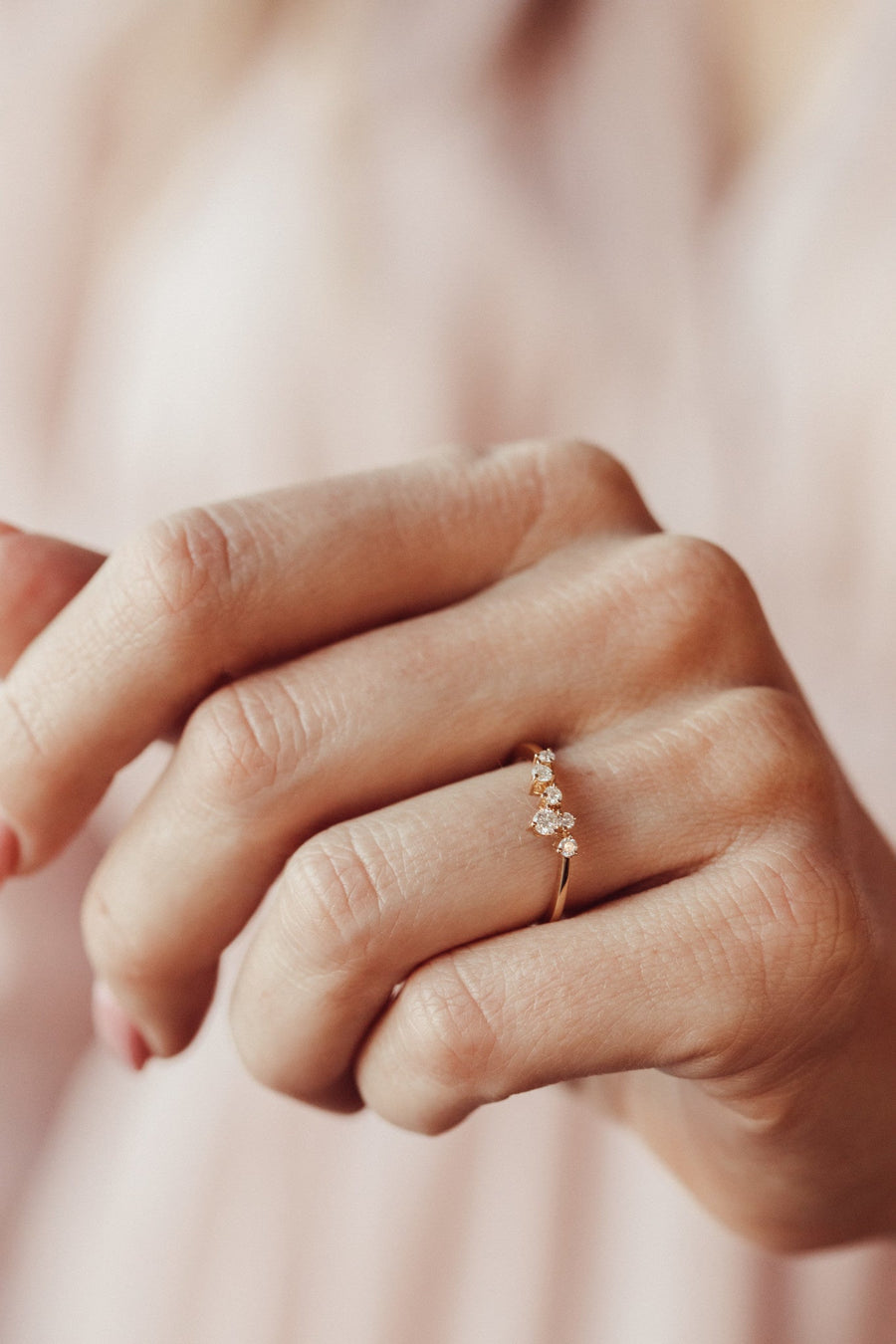 0.22 Cluster CVD EF/VVS Diamond Wedding Band