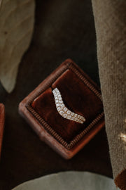 0.44 CT Round Stones Swirl Wedding Band