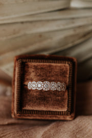 0.52 CT Round 7 Stones Halo Wedding Band