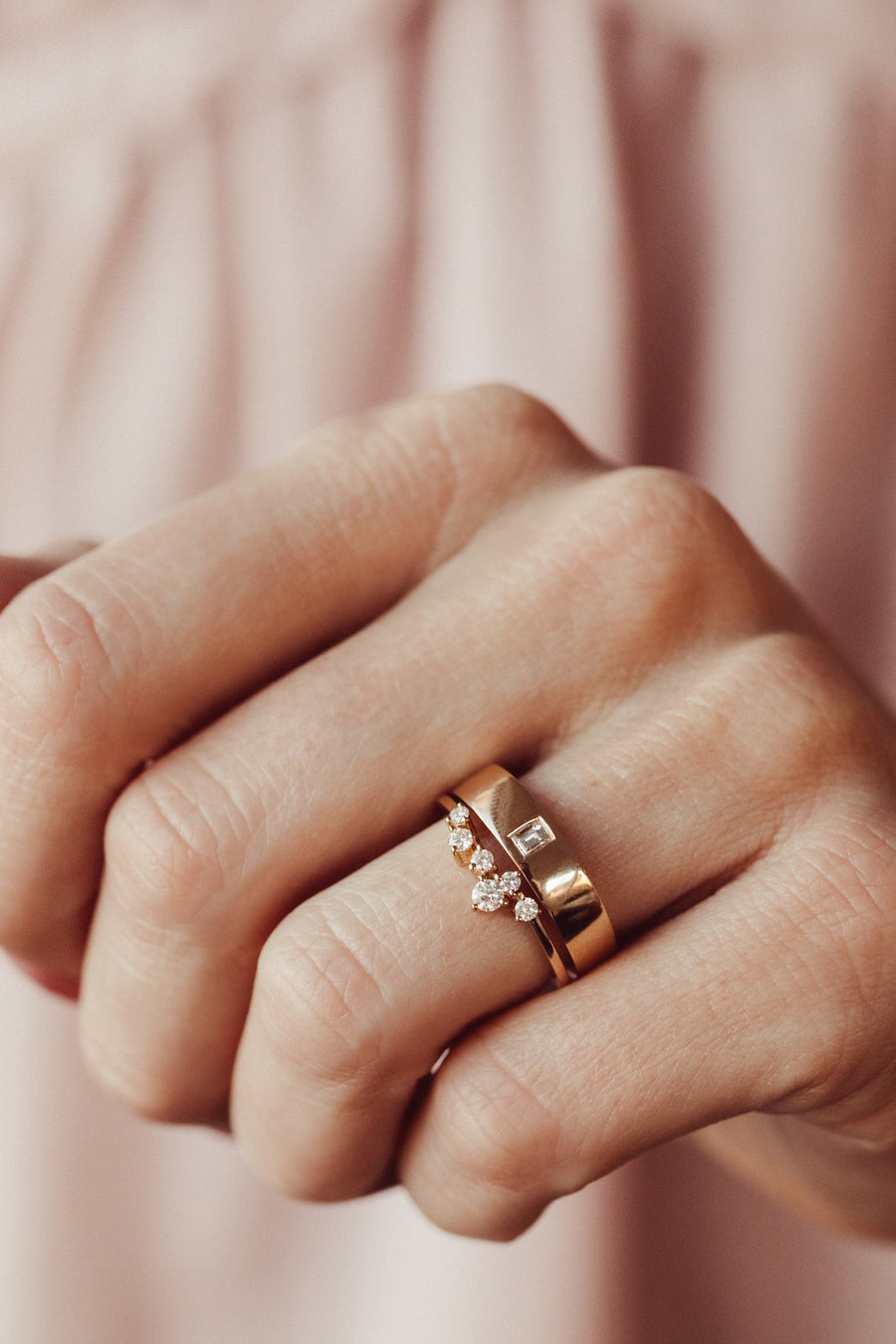 0.22 Cluster CVD EF/VVS Diamond Wedding Band