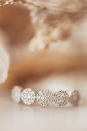 0.49 CT 5 Round Stones Halo Wedding Band