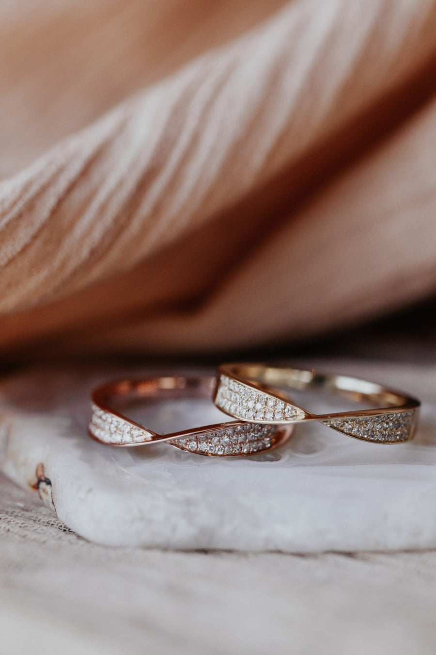 0.22 Criss Cross CVD EF/VVS Diamond Wedding Band