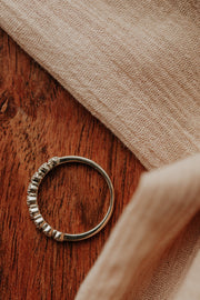 0.25 CT Round Stones Beaded Prongs Wedding Band