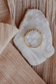 0.32 CT Round Stones Half Eternity Wedding Band