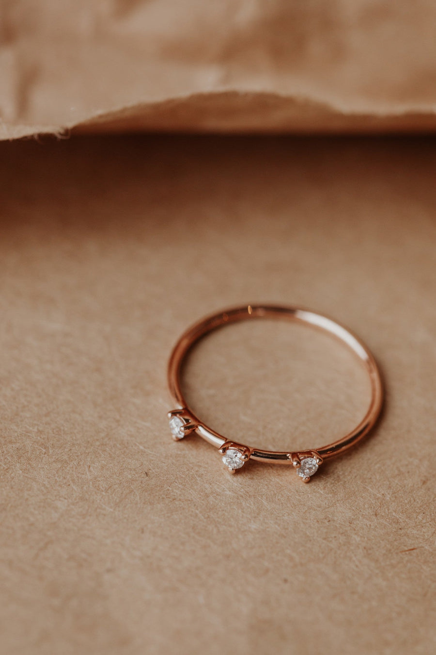 0.1 3 Stones CVD EF/VVS Diamond Wedding Band