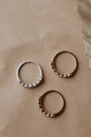 0.52 CT Round 7 Stones Halo Wedding Band