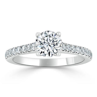 0.75 CT Round Cut Solitaire Moissanite Engagement ring - Barbara Maison 