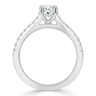 0.75 CT Round Cut Solitaire Moissanite Engagement ring - Barbara Maison 