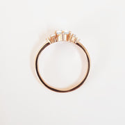 0.50 CT Round Cluster CVD G/VS1 Diamond Engagement Ring - Barbara Maison 