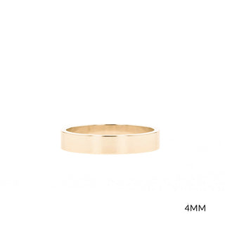 Satin-Finish Classic Yellow Gold Men's Band - Barbara Maison 