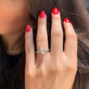 1.33 CT Oval Pave Setting Moissanite Engagement Ring - Barbara Maison 