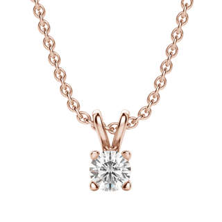 0.25-1.0 CT Round Solitaire F/VS Lab Grown Diamond Necklace - Barbara Maison 