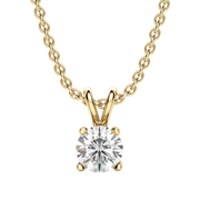 0.25 CT-1.0 CT Round Solitaire CVD F/VS Diamond Necklace - Barbara Maison 
