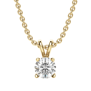 0.25-1.0 CT Round Solitaire F/VS Lab Grown Diamond Necklace - Barbara Maison 