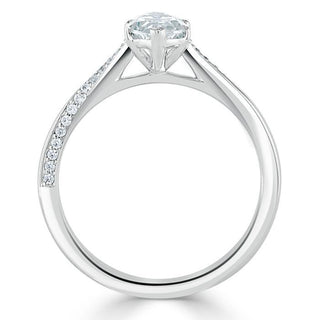 1.0 CT Marquise Cut Solitaire Moissanite Engagement Ring - Barbara Maison 