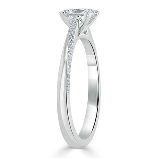 0.75 CT Princess Cut Solitaire Moissanite Engagement Ring - Barbara Maison 