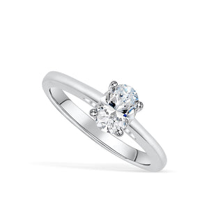 1.33 CT Oval Cut Solitaire Moissanite Engagement Ring - Barbara Maison 