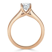 1.0 CT Asscher Cut Solitaire Split Shank Setting Moissanite Engagement Ring - Barbara Maison 