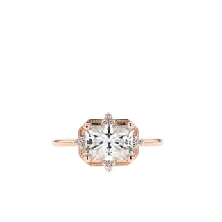 0.61 CT-1.67 CT Radiant Cluster Moissanite Engagement Ring - Barbara Maison 