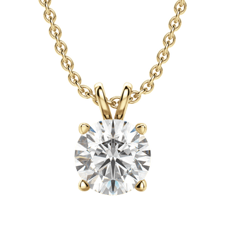 0.25-1.0 CT Round Solitaire F/VS Lab Grown Diamond Necklace - Barbara Maison 