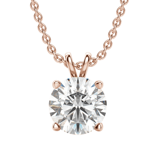 0.25-1.0 CT Round Solitaire F/VS Lab Grown Diamond Necklace - Barbara Maison 