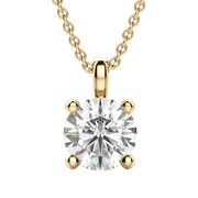 0.25-1.5 CT Round Solitaire F/VS Lab Grown Diamond Necklace - Barbara Maison 