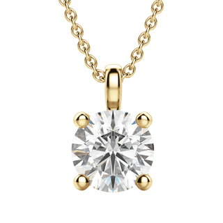 0.25-1.5 CT Round Solitaire F/VS Lab Grown Diamond Necklace - Barbara Maison 