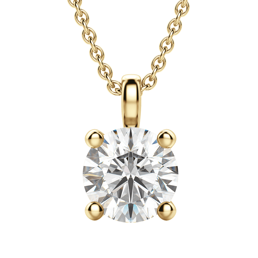 0.25-1.5 CT Round Solitaire F/VS Lab Grown Diamond Necklace - Barbara Maison 