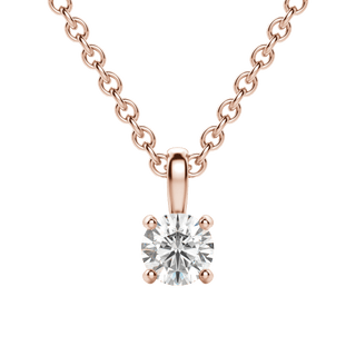 0.25-1.5 CT Round Solitaire F/VS Lab Grown Diamond Necklace - Barbara Maison 