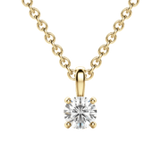 0.25-1.5 CT Round Solitaire F/VS Lab Grown Diamond Necklace - Barbara Maison 