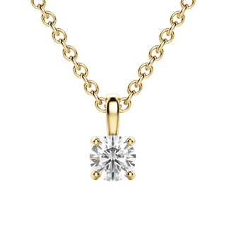 0.25-1.5 CT Round Solitaire F/VS Lab Grown Diamond Necklace - Barbara Maison 