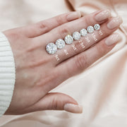 1.60 CT Round Cut Solitaire Pave Setting Moissanite Engagement Ring - Barbara Maison 