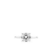 0.87 - 1.38 CT Asscher Cut Solitaire Moissanite Engagement Ring - Barbara Maison 
