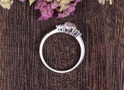 0.75 CT Pear Cluster Moissanite Engagement Ring - Barbara Maison 