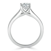1.0 CT Cushion Cut Solitaire Split Shank Setting Moissanite Engagement Ring - Barbara Maison 