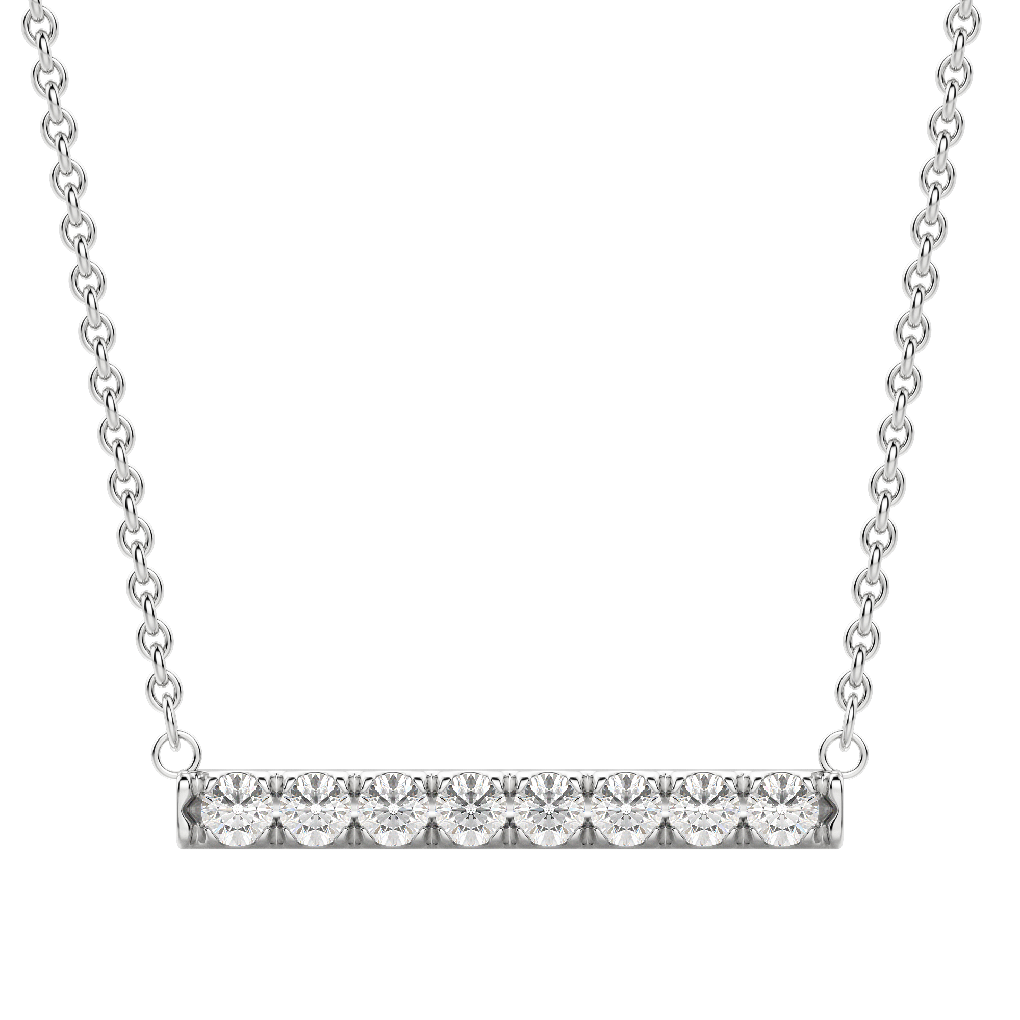 0.24 Bar Necklace Moissanite Diamond Necklace