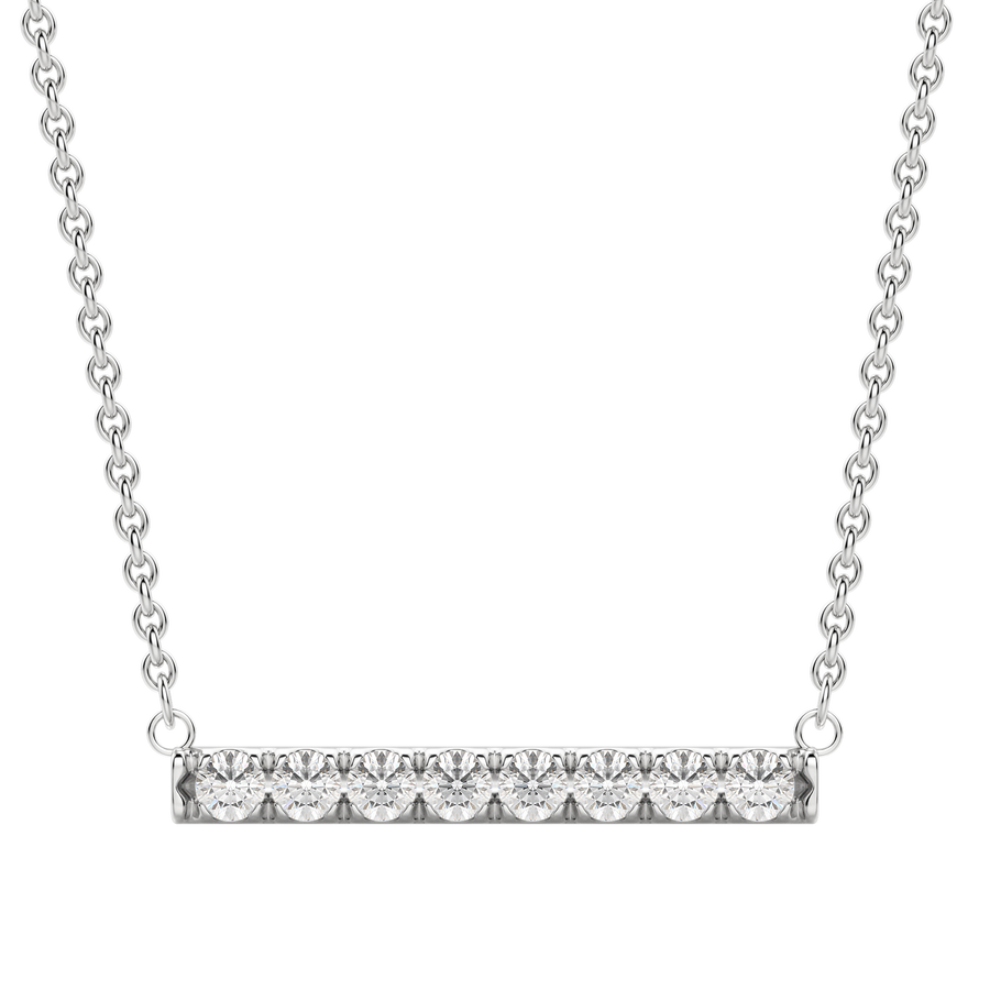 0.24 Bar Necklace Moissanite Diamond Necklace