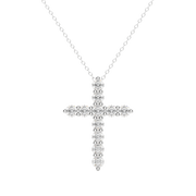 0.17 Cross Pendant Moissanite Diamond Necklace