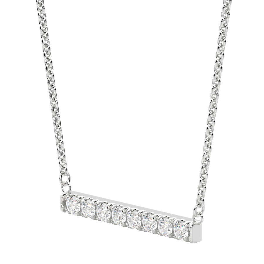 0.24 Bar Necklace Moissanite Diamond Necklace