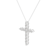 0.17 Cross Pendant Moissanite Diamond Necklace