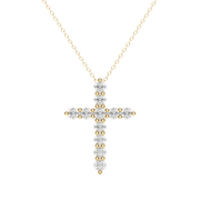 0.17 Cross Pendant Moissanite Diamond Necklace